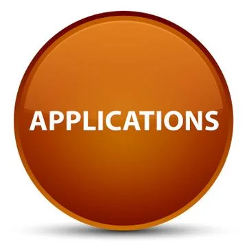 Applications special brown round button Stock Illustration
