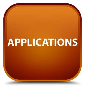 Applications special brown square button Illustrazione stock