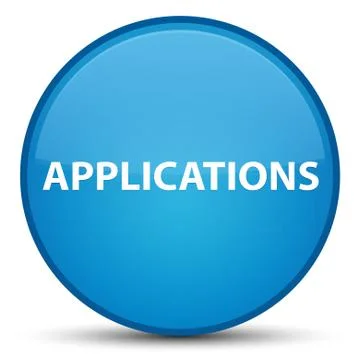 Applications special cyan blue round button Stockillustratie