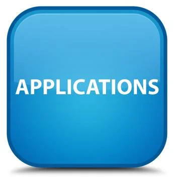 Applications special cyan blue square button イラスト素材