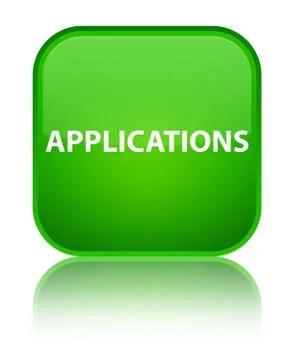 Applications special green square button 库存插图