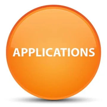 Applications special orange round button Illustrazione stock