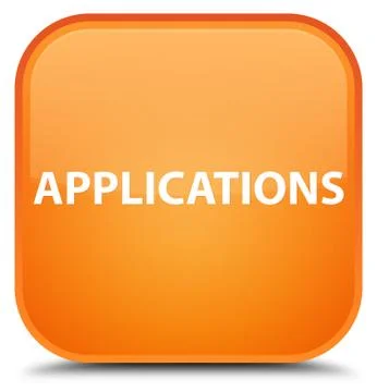 Applications special orange square button Stockillustratie