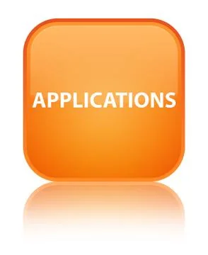 Applications special orange square button Stock Illustration