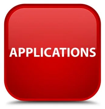 Applications special red square button 스톡 일러스트