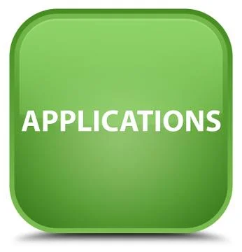 Applications special soft green square button Stock Illustration