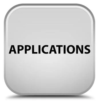 Applications special white square button Stock Illustration