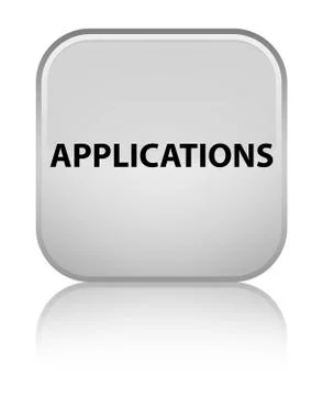 Applications special white square button Stock Illustration
