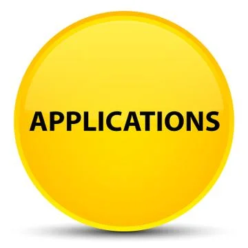 Applications special yellow round button 库存插图