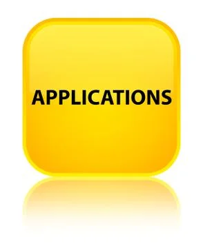 Applications special yellow square button Illustrazione stock