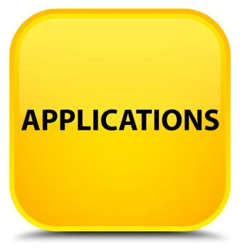 Applications special yellow square button Illustrazione stock