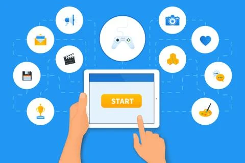 Applications for tablet pc Stock Illustration