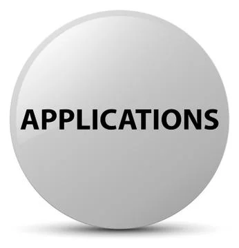 Applications white round button 库存插图