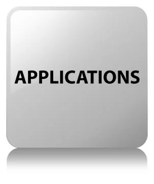 Applications white square button Stock Illustration