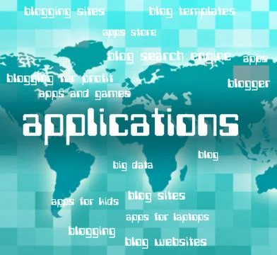 Applications Word Shows Words Program And Programs Ilustración de archivo