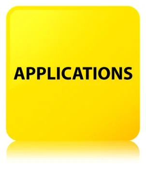 Applications yellow square button Illustrazione stock