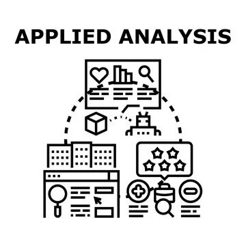 Applied analysis concept vector icon illustration 스톡 일러스트