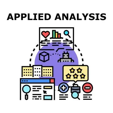 Applied analysis concept vector icon illustration Stock Illustration