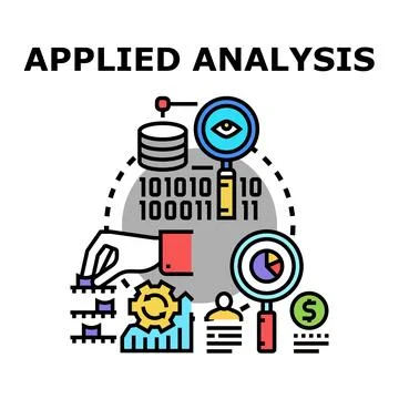 Applied analysis for data driven business decisions Stock Illustration