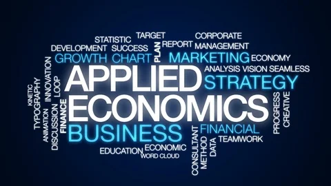 Applied economics animated word cloud. K... | Stock Video | Pond5