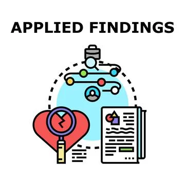 Applied findings concept detecting research information Stock Illustration
