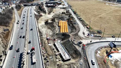 Applied - Highway Construction - Syracuse, NY 库存照片