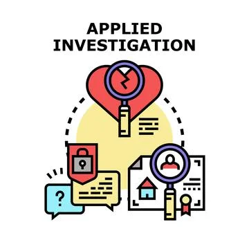 Applied investigation finding answers solving complex problems Stock Illustration