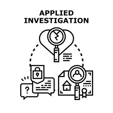 Applied investigation finding answers solving complex problems Stock Illustration