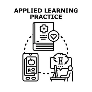 Applied learning practice process concept vector illustration Stockillustratie