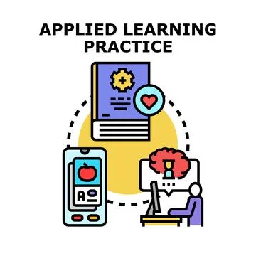 Applied learning practice process concept vector illustration Stock Illustration