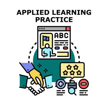 Applied learning practice for professional development and success Stock Illustration