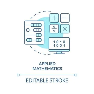 Applied mathematics turquoise concept icon Stockillustratie