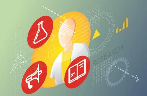 Applied Research Illustration Stock Illustration