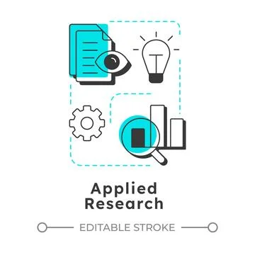 Applied research modern linear concept icon 库存插图