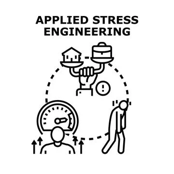 Applied stress engineering concept balancing work life Stock Illustration
