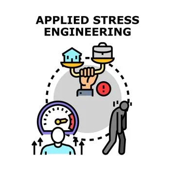 Applied stress engineering concept balancing work life Stock Illustration