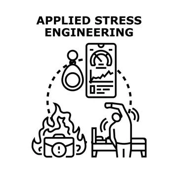 Applied stress engineering concept managing work life balance Stock Illustration