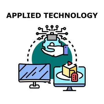 Applied technology developing digital solutions concept イラスト素材