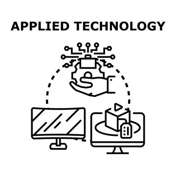 Applied technology developing digital solutions concept Ilustração Stock