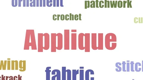 Applique Wordcloud Animated Isolated 库存影片 103094080