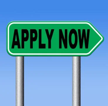 Apply and register now Illustrazione stock