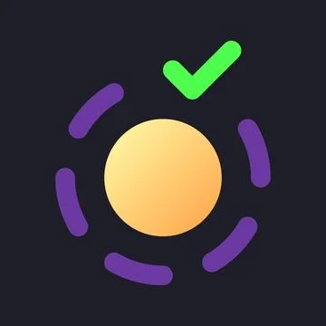 Apply breathe animation effect flat gradient fill ui icon for dark theme Illustrazione stock