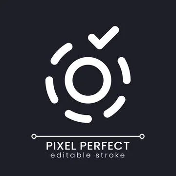 Apply breathe animation effect pixel perfect white linear ui icon for dark theme 스톡 일러스트