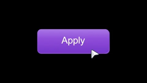 Apply Button Click Animation, Application UI Motion Graphic, Cursor Click In Vídeos de archivo 336035629
