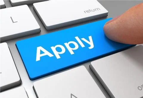 Apply button concept 3d illustration Stock Illustration