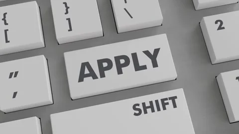 APPLY BUTTON PRESSING ON KEYBOARD Stock Footage 256877830