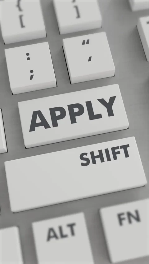 APPLY BUTTON PRESSING ON KEYBOARD Vertical Video Stock Footage 302439129