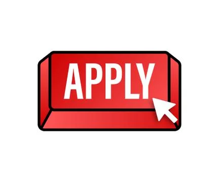 Apply with cursor button. Internet icon. Pointer click icon. Vector stock ill イラスト素材