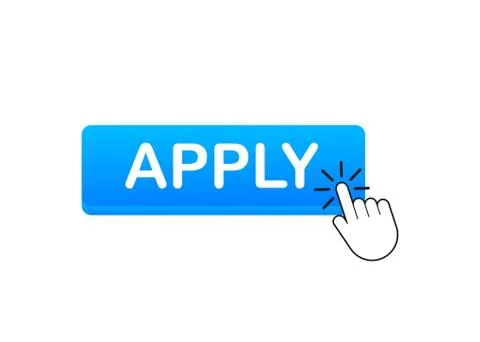 Apply with cursor button. Internet icon. Pointer click icon. Vector stock Stock Illustration