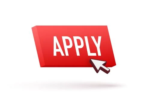 Apply with cursor button. Internet icon. Pointer click icon. Vector stock イラスト素材